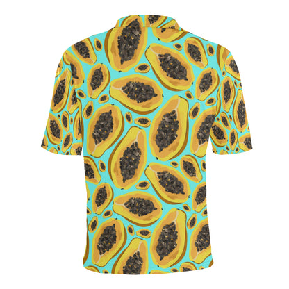Papaya Pattern Print Design PP03 Men Polo Shirt