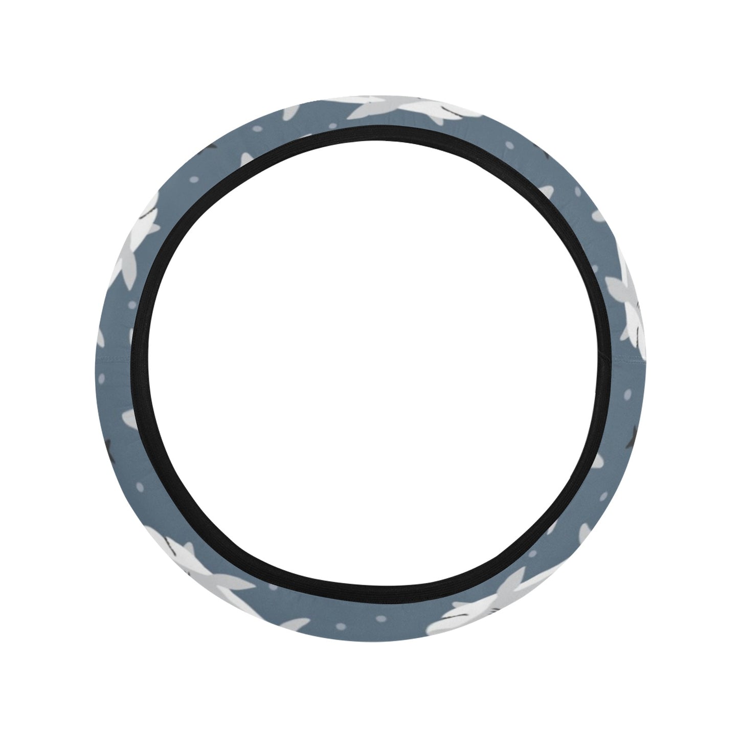 Shark Print Design LKS305 Steering Wheel Cover with Elastic Edge