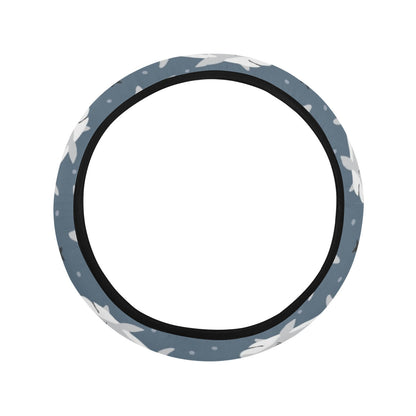 Shark Print Design LKS305 Steering Wheel Cover with Elastic Edge
