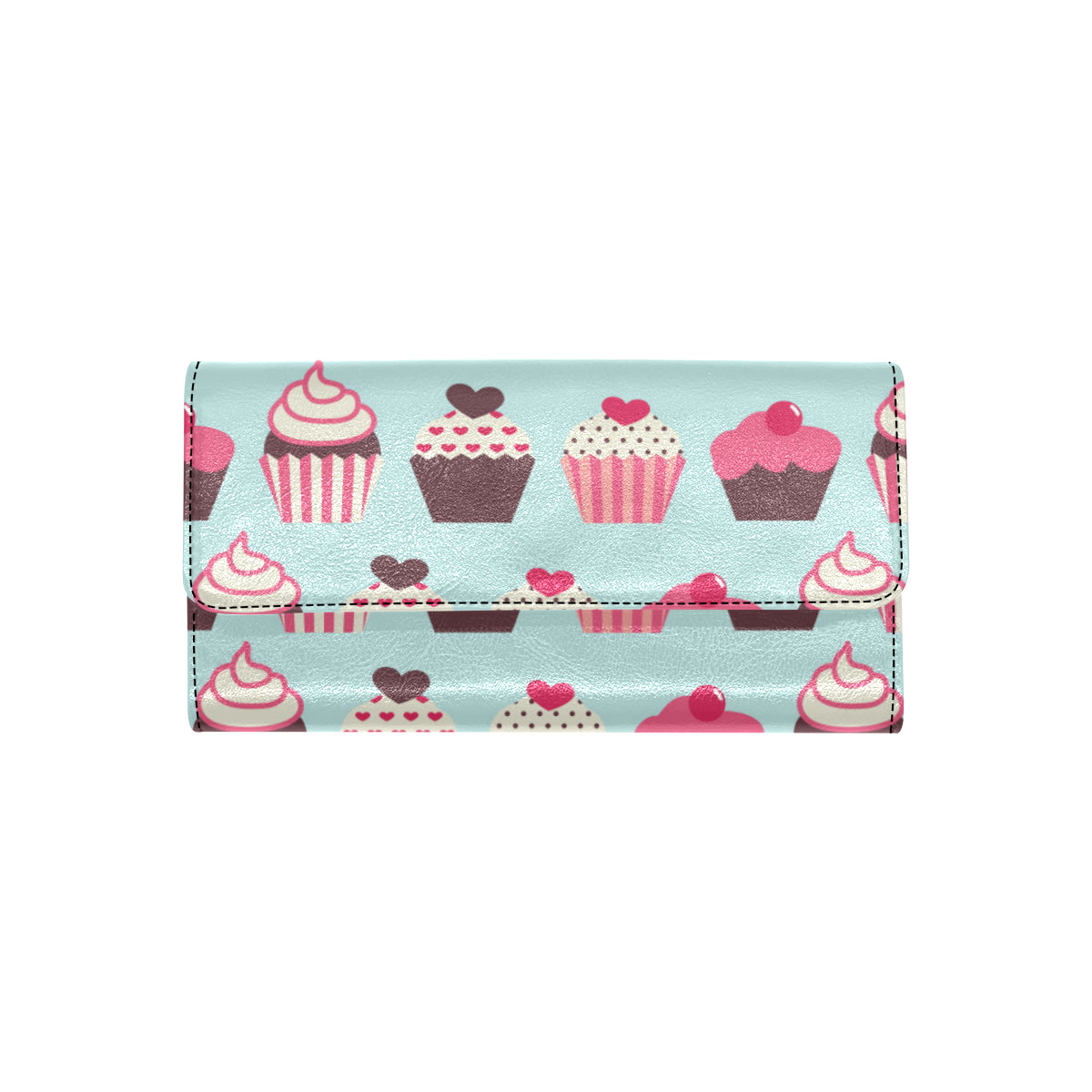 CupCake Print Pattern Women's Trifold Wallet