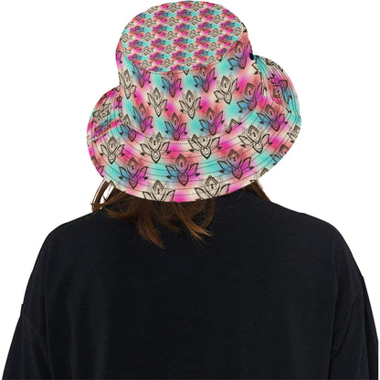 lotus Boho Pattern Print Design LO02 Unisex Bucket Hat