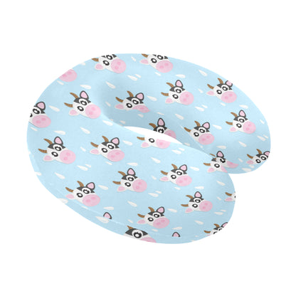 Cow Pattern Print Design 07 U-Shaped Travel Neck Pillow