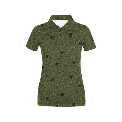 Brocade Pattern Print Design 02 Women's Polo Shirt