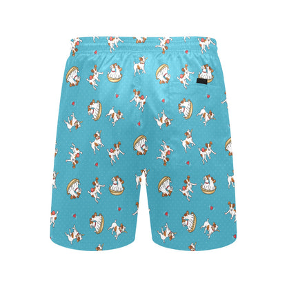 Russell Terriers Playing Print Design LKS305 Men's Swim Trunks Beach Shorts