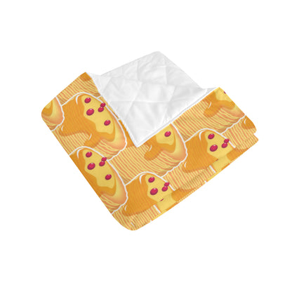 Pancake Pattern Print Design A04 Premium Quilt