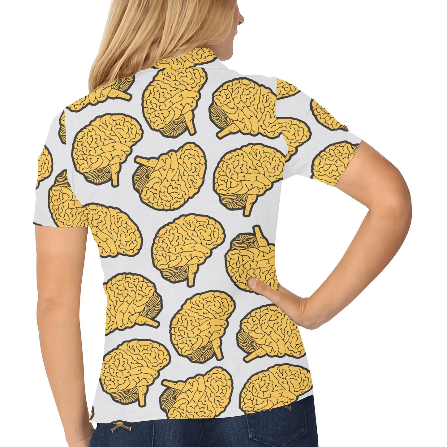 Psychology Pattern Print Design A01 Women's Polo Shirt