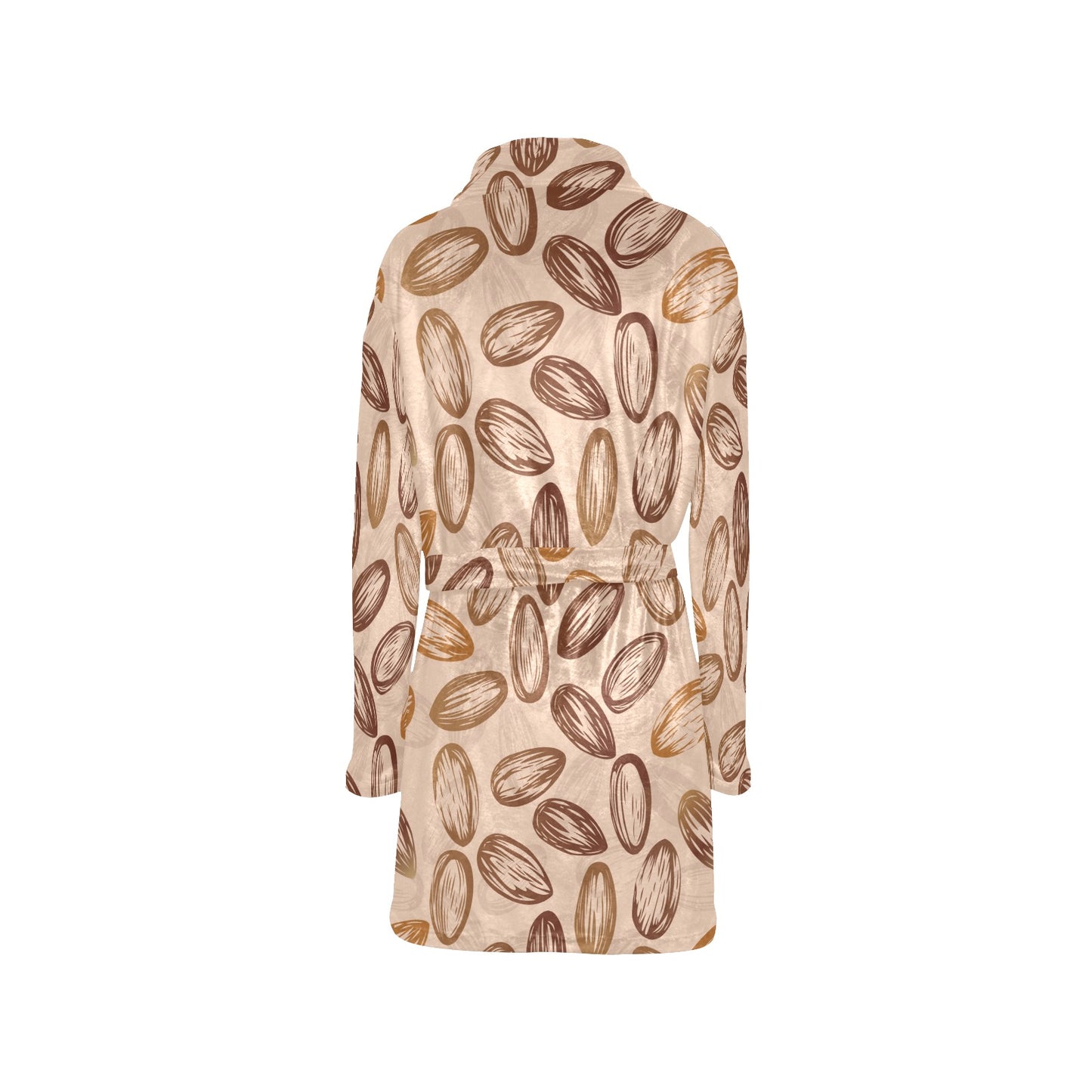 Almond Pattern Print Design 02 Women's Fleece Robe