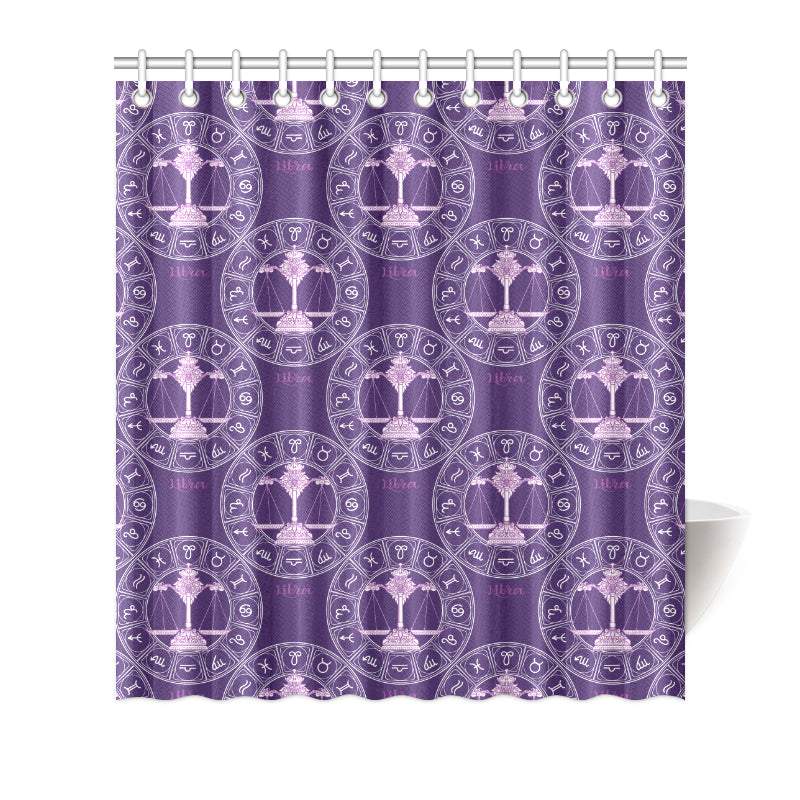 Libra Pattern Print Design 03 Shower Curtain