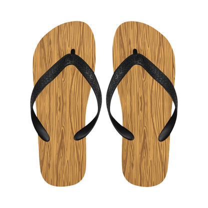 Wood Texture Print Design LKS301 Flip Flops