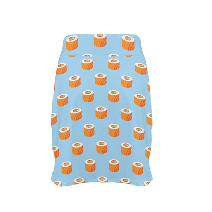 Salmon Sushi Print Design LKS307 17" Golf & Pickleball Skort with Pockets