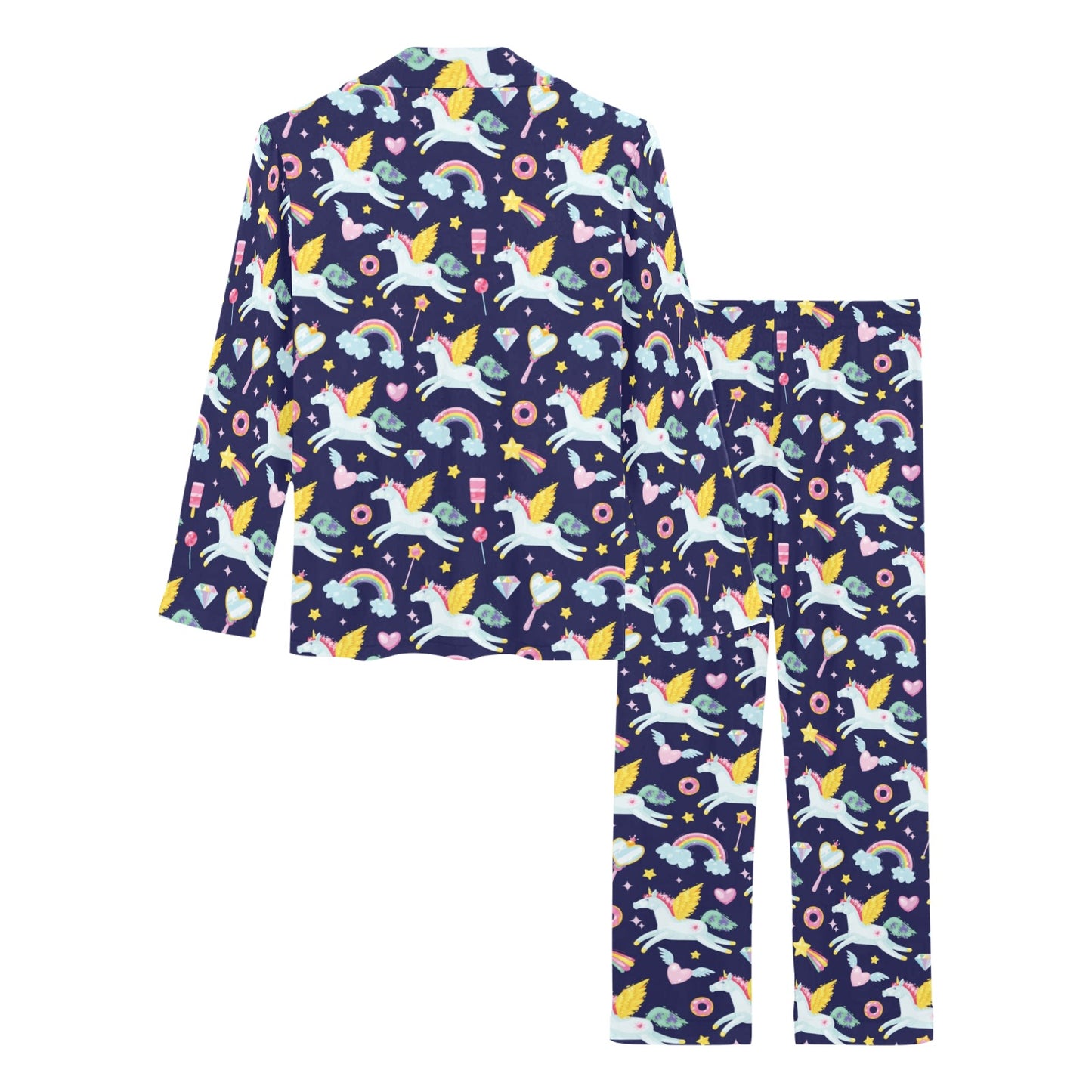 Pegasus Pattern Print Design 05 Women's Long Pajama Set