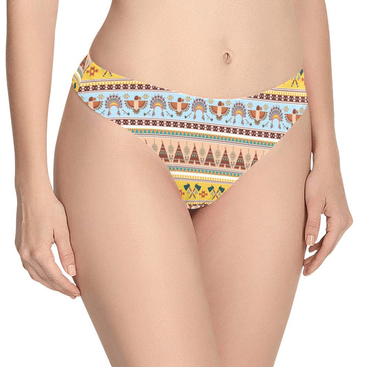 Native American Pattern Design Print Women's Thongs
