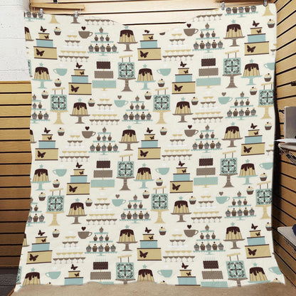 Cake Pattern Print Design 02 Premium Quilt