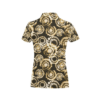 Tie Dye Print Design LKS307 Women's Polo Shirt