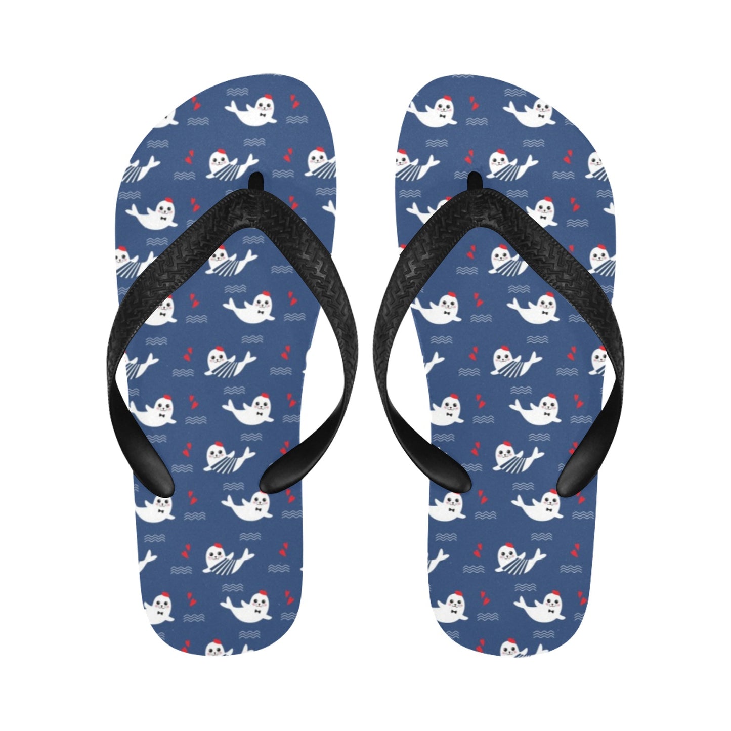 Sea Lion Print Design LKS403 Flip Flops