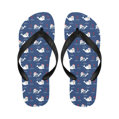 Sea Lion Print Design LKS403 Flip Flops