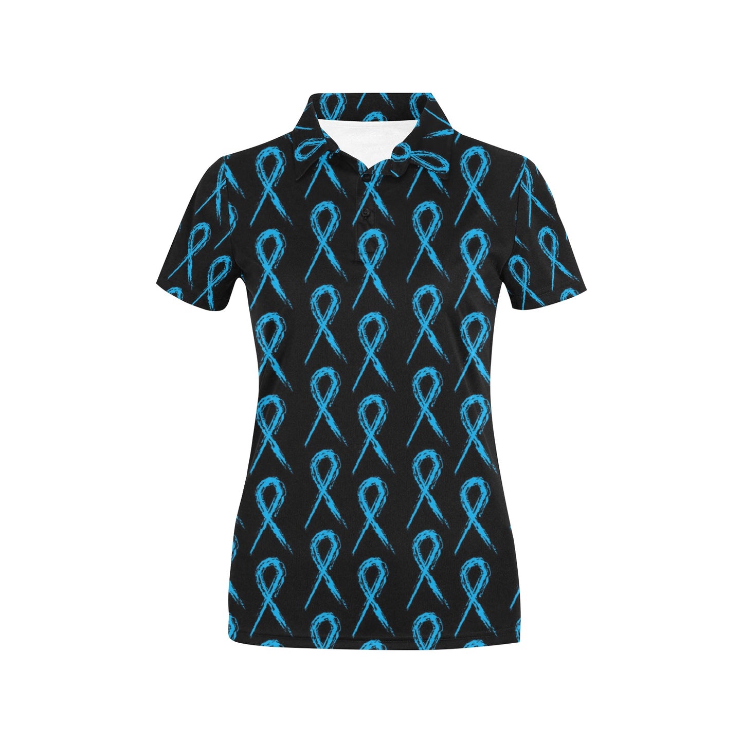Prostate cancer Pattern Print Design A02 Women's Polo Shirt