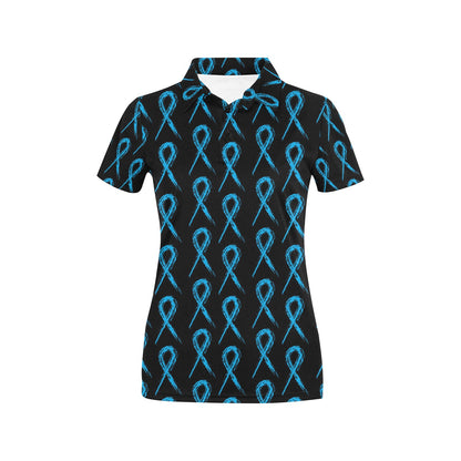 Prostate cancer Pattern Print Design A02 Women's Polo Shirt