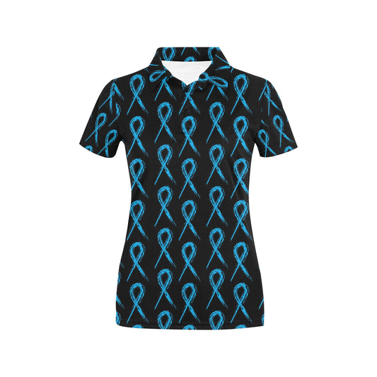 Prostate cancer Pattern Print Design A02 Women's Polo Shirt