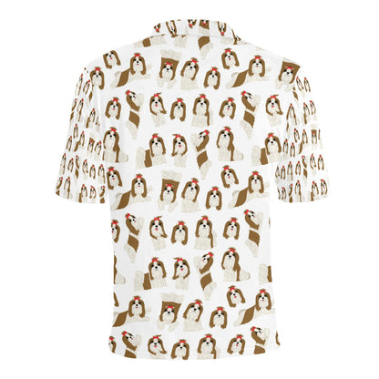 Shih Tzu Print Design LKS302 Men Polo Shirt