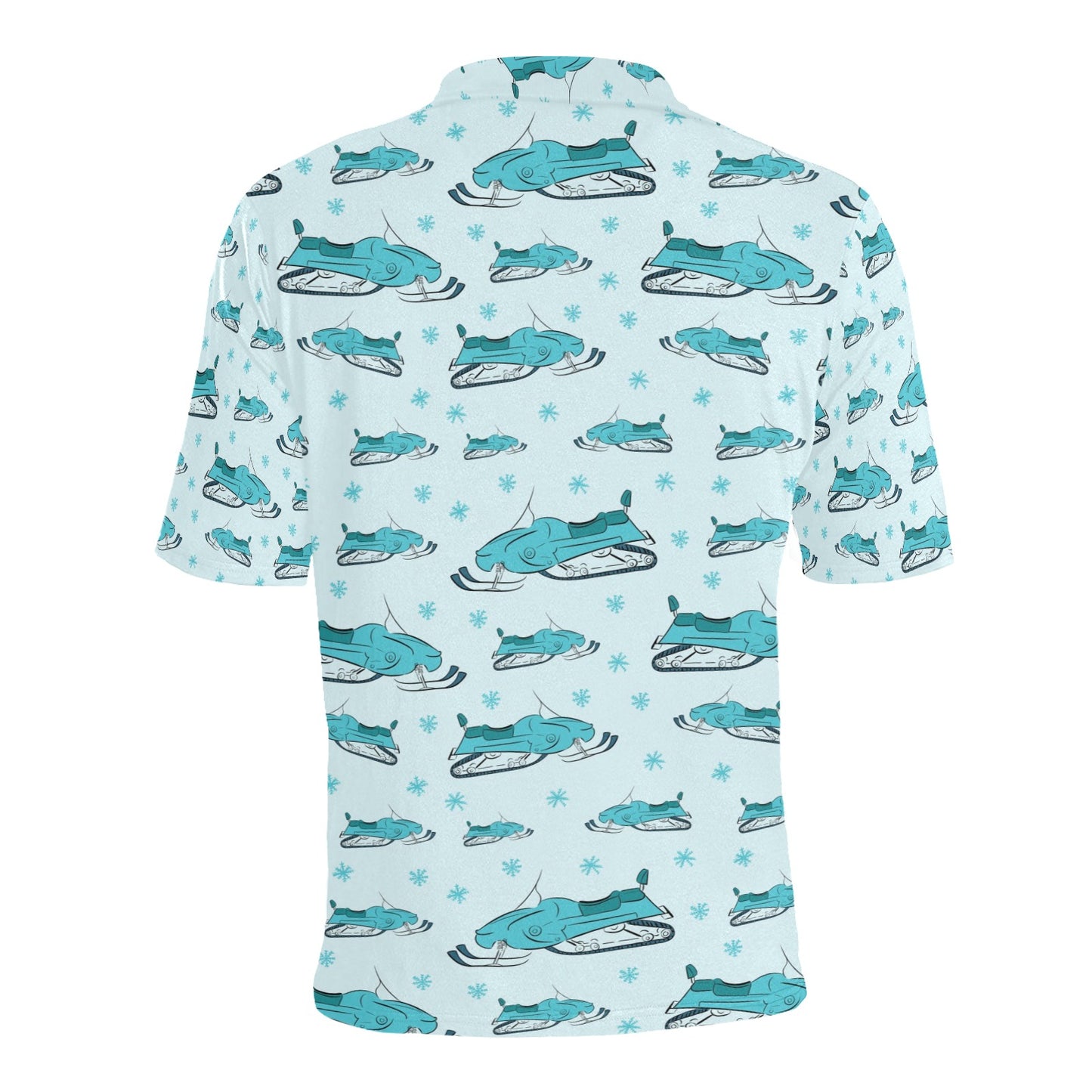 Snowmobile Print Design LKS301 Men Polo Shirt