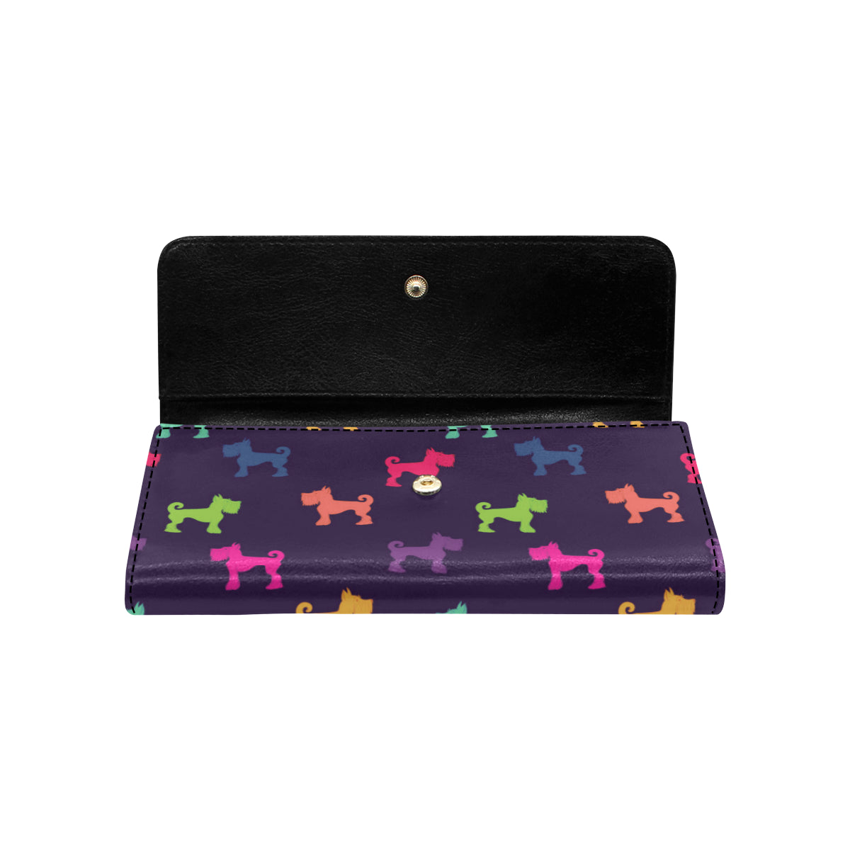 Schnauzers Pattern Print Design A05 Women's Trifold Wallet