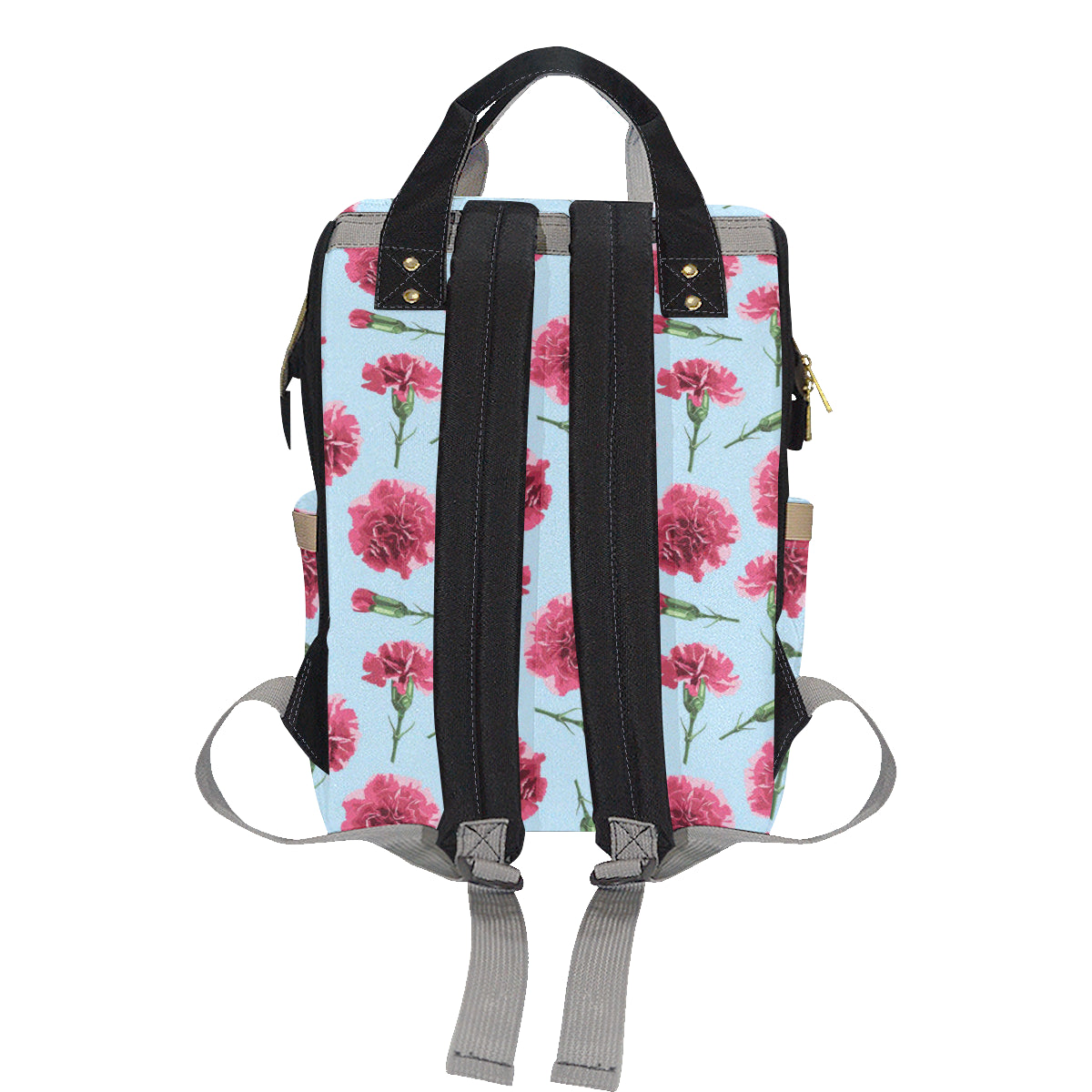 Carnations Pattern Print Design CN01 Diaper Bag Backpack