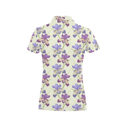 Iris Pattern Print Design IR08 Women's Polo Shirt