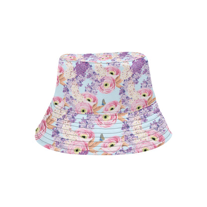 Lilac Pattern Print Design LI03 Unisex Bucket Hat