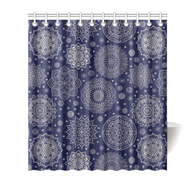 Mandala Pattern Print Design 02 Shower Curtain