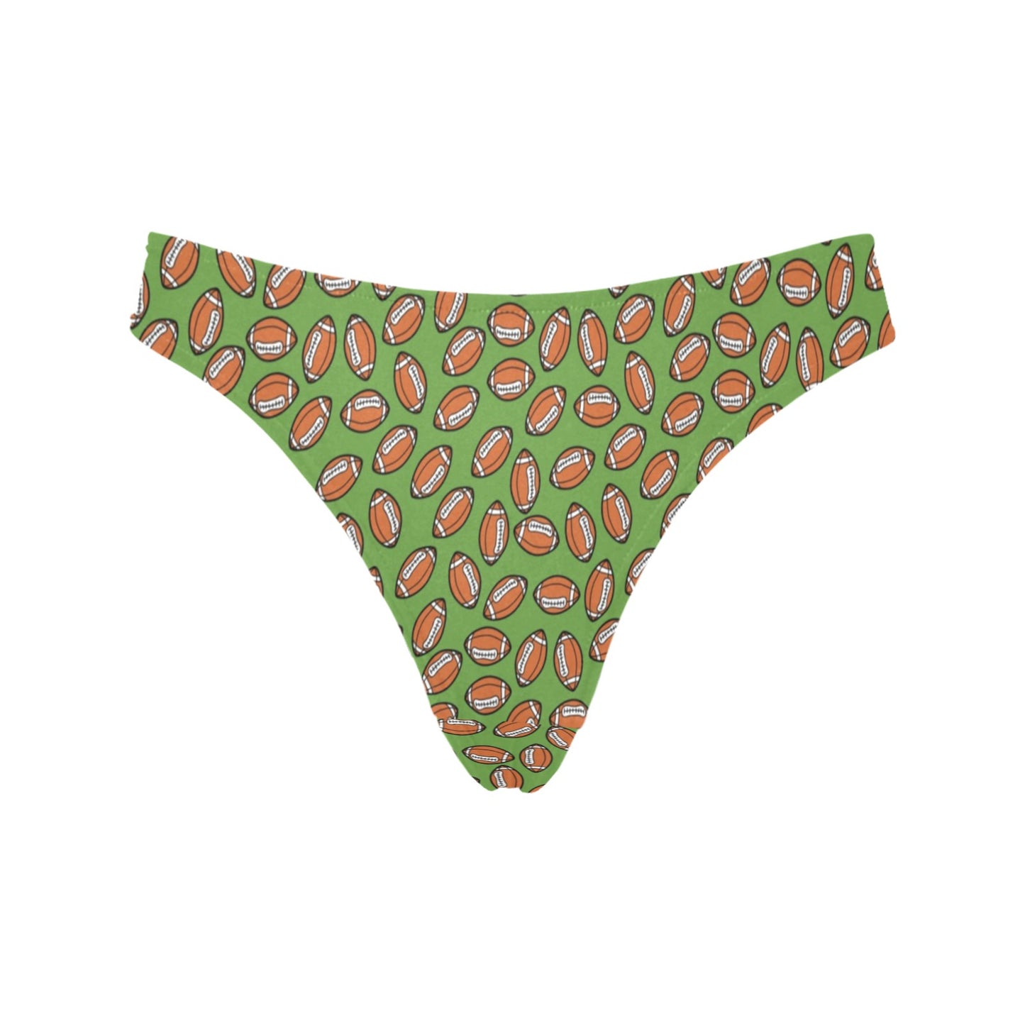 American Football on Green Design Women's Thongs