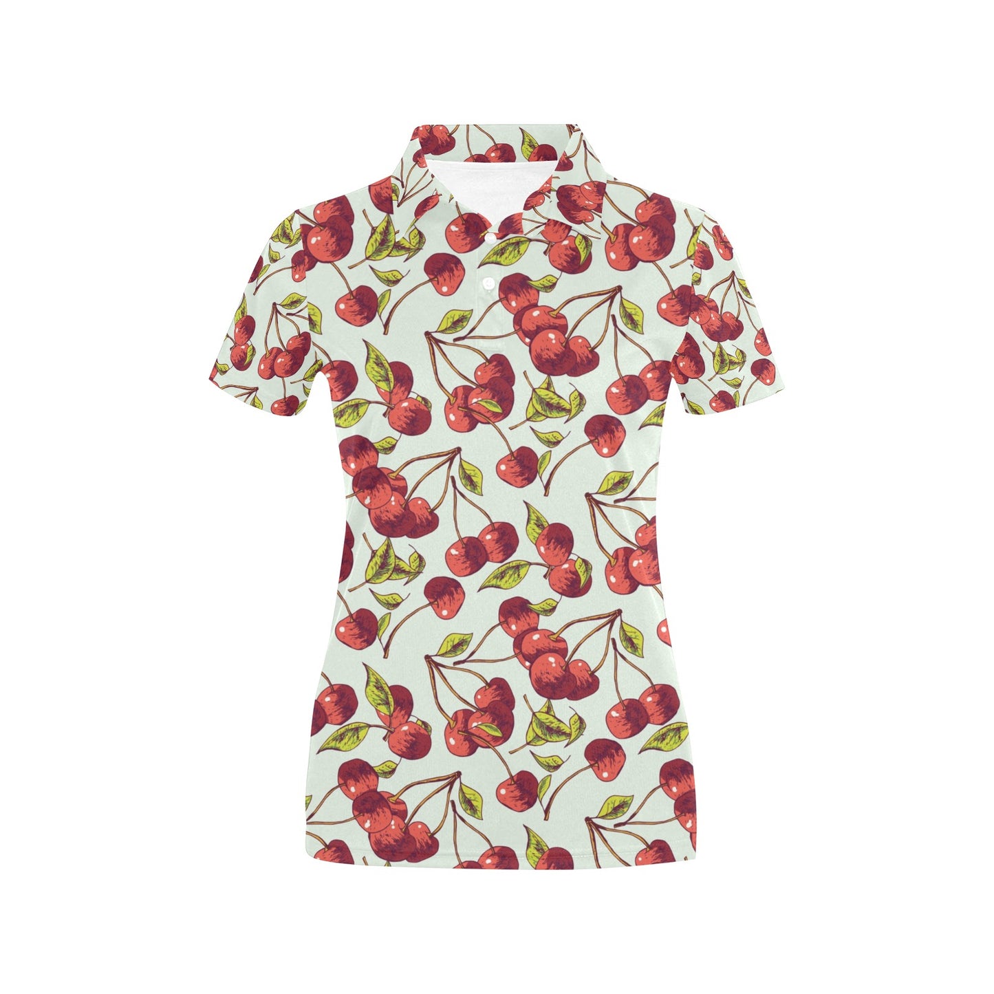 Cherry Hand Draw Women's Polo Shirt