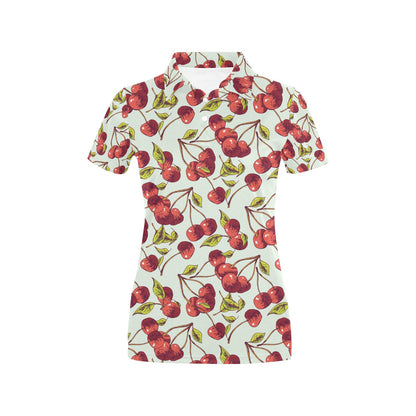 Cherry Hand Draw Women's Polo Shirt
