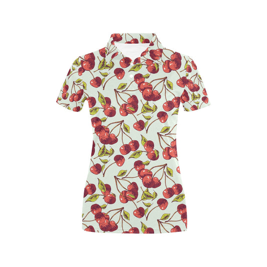 Cherry Hand Draw Women's Polo Shirt