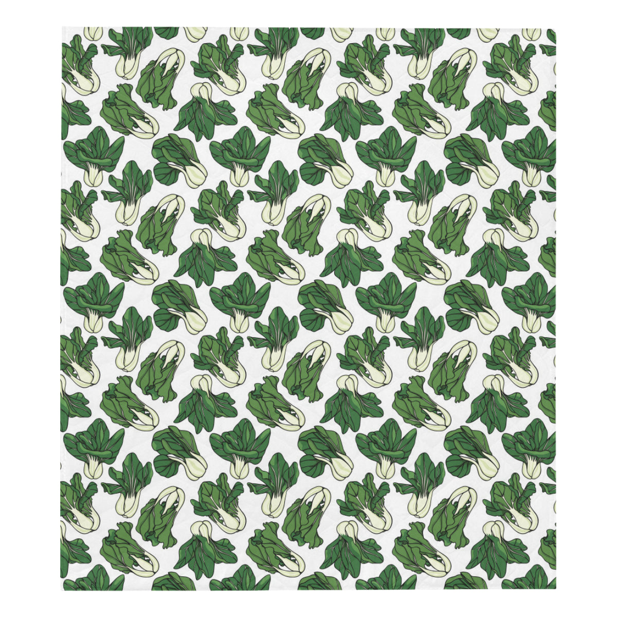 Bok Choy Pattern Print Design 02 Premium Quilt