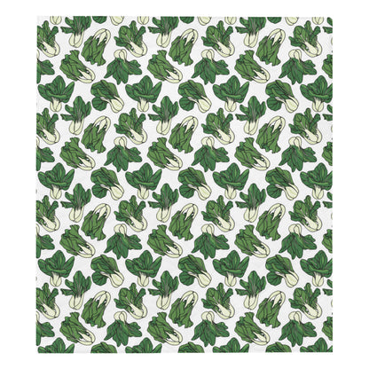 Bok Choy Pattern Print Design 02 Premium Quilt