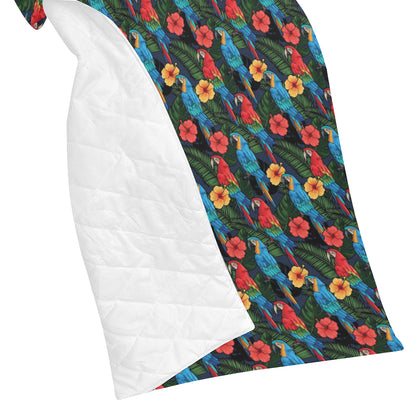 Parrot Pattern Print Design A01 Premium Quilt