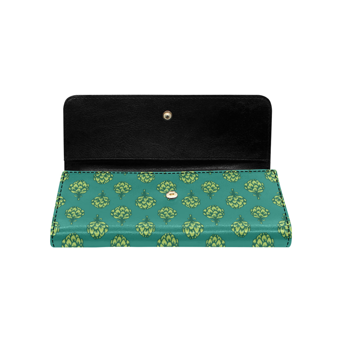 Artichoke Pattern Print Design 04 Women's Trifold Wallet