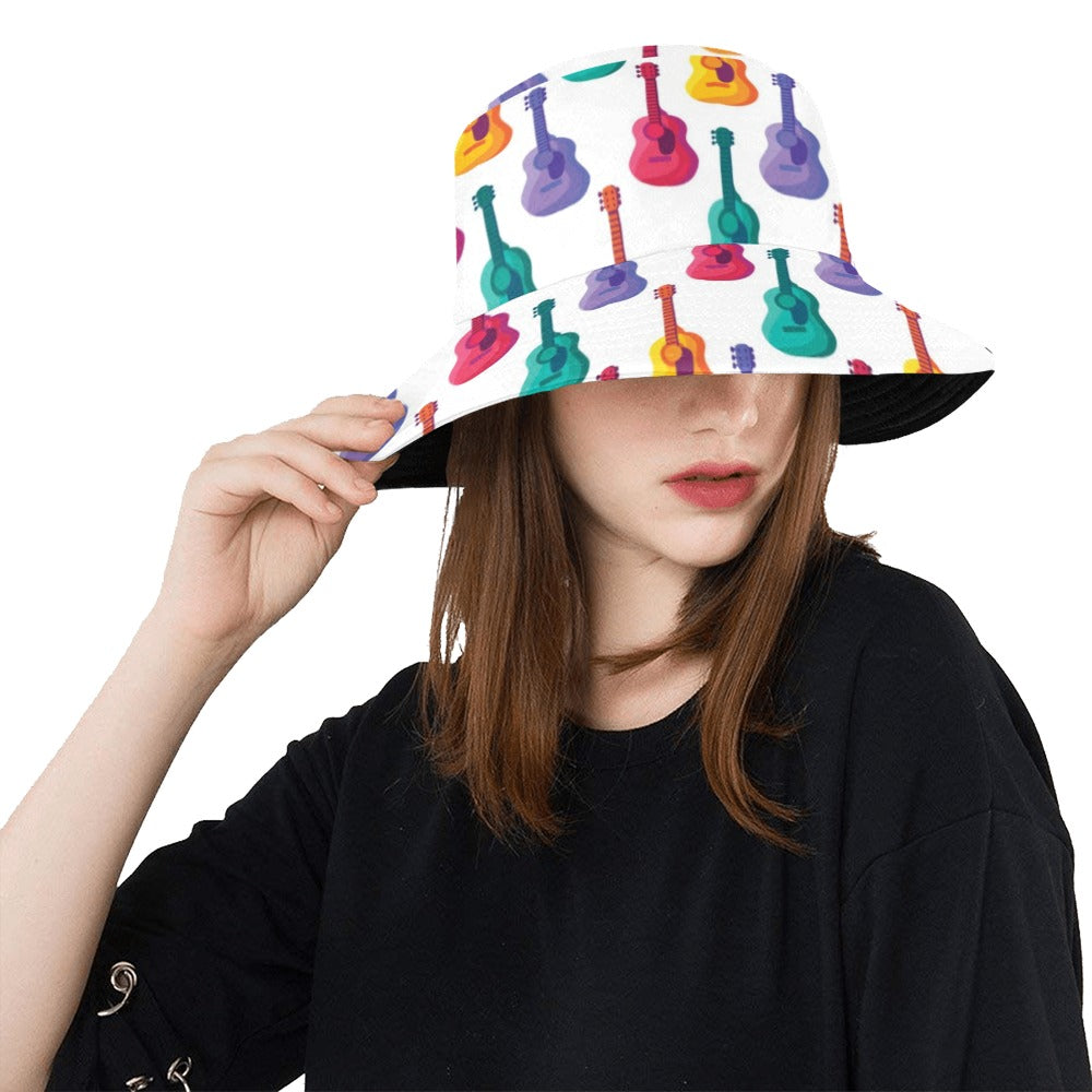 Acoustic Guitar Print Design LKS406 Unisex Bucket Hat