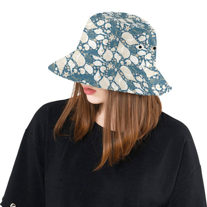 Seashell Print Design LKS308 Unisex Bucket Hat