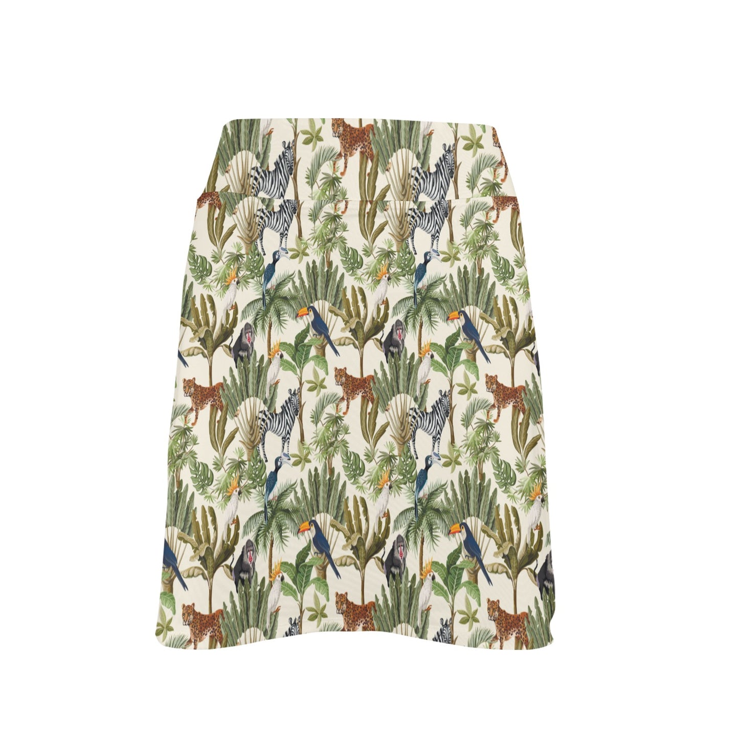 Safari Animal Print Design LKS304 Women's Golf Skirt with Pocket