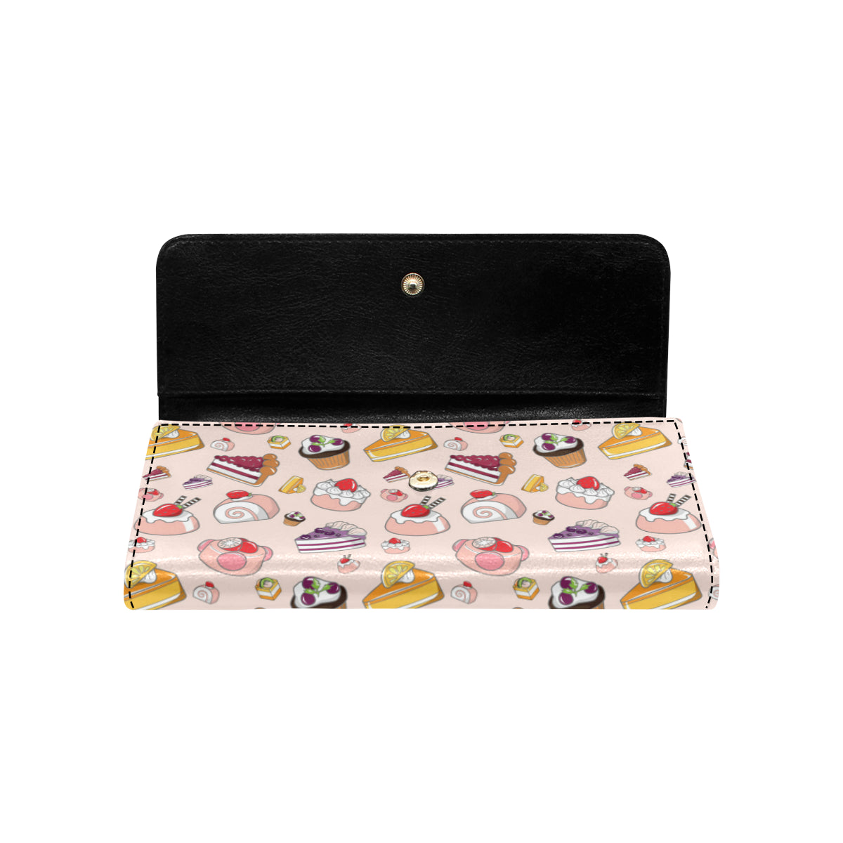 Cake Pattern Print Design 01 Women's Trifold Wallet