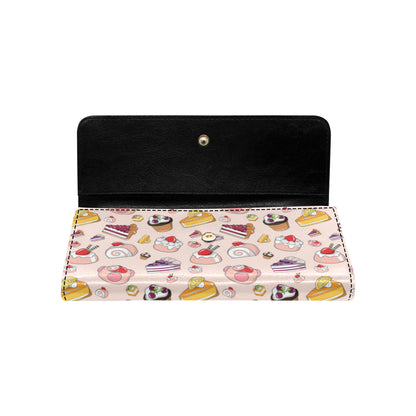 Cake Pattern Print Design 01 Women's Trifold Wallet
