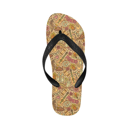 Hippie Print Design LKS305 Flip Flops