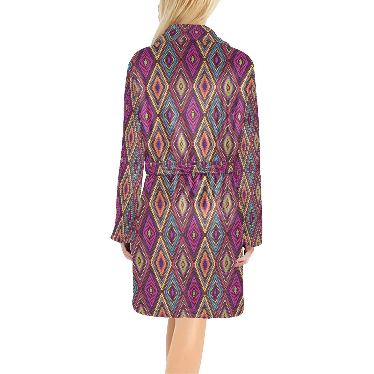 Southwestern Print Women's Fleece Robe