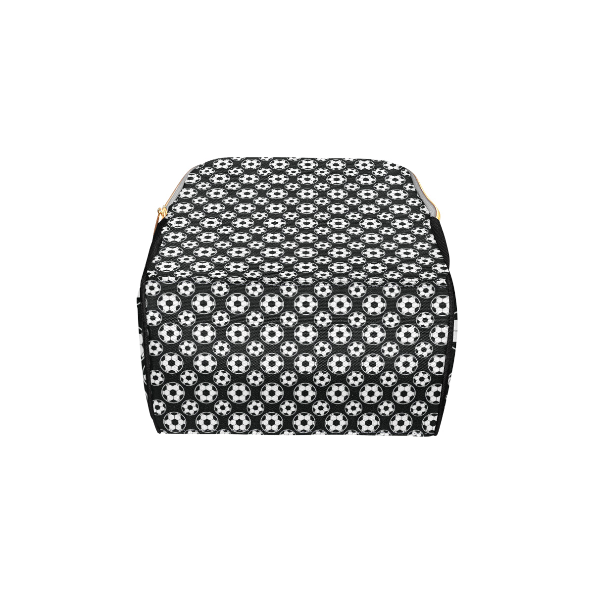 Soccer Ball Black Print Pattern Diaper Bag Backpack
