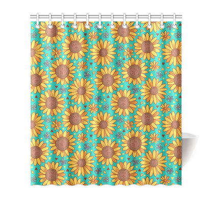 Sunflower Pattern Print Design SF013 Shower Curtain