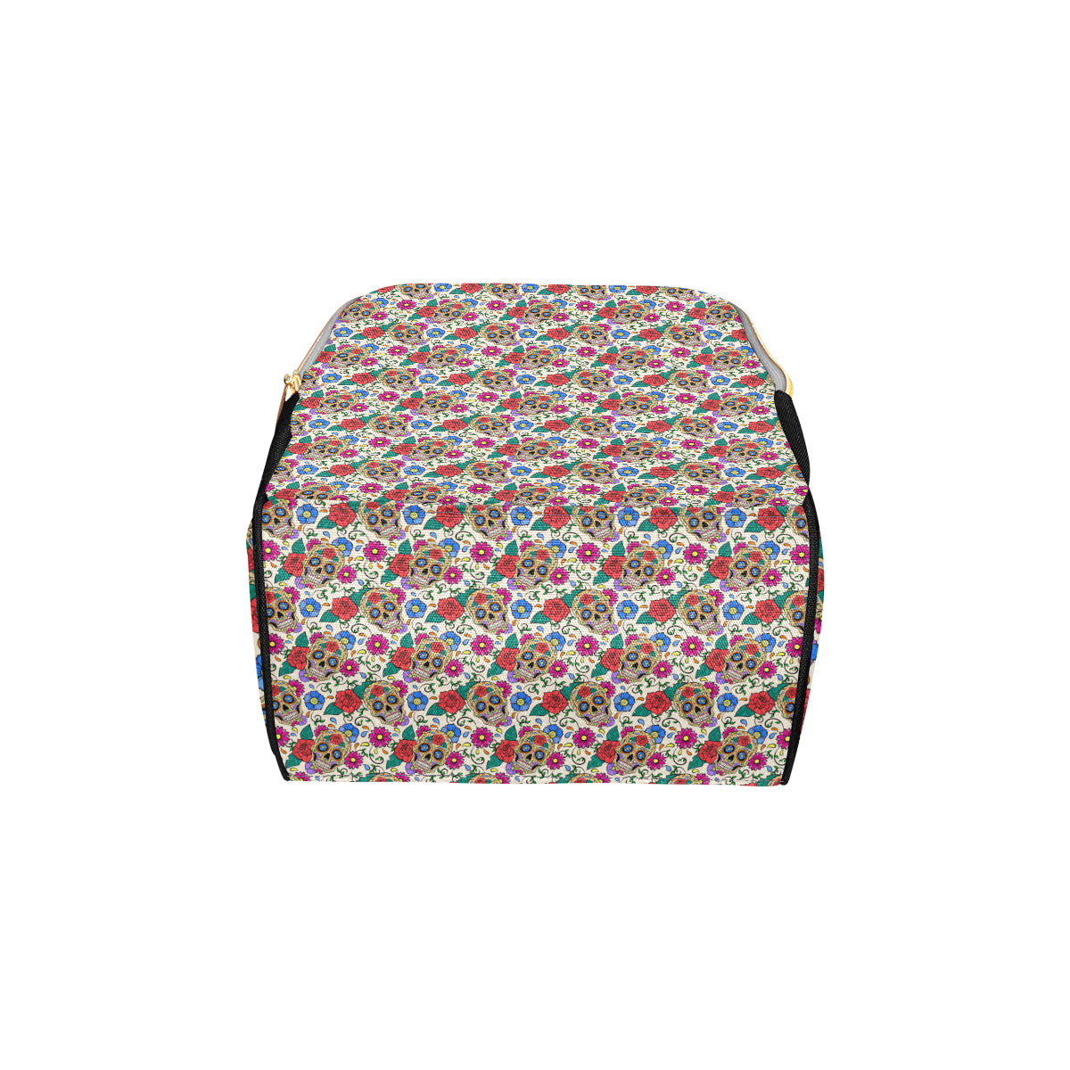 Sugar Skull Colorful Themed Print Diaper Bag Backpack