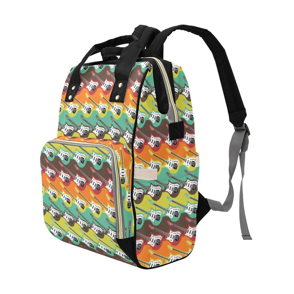 Electric Guitar Print Design LKS401 Diaper Bag Backpack