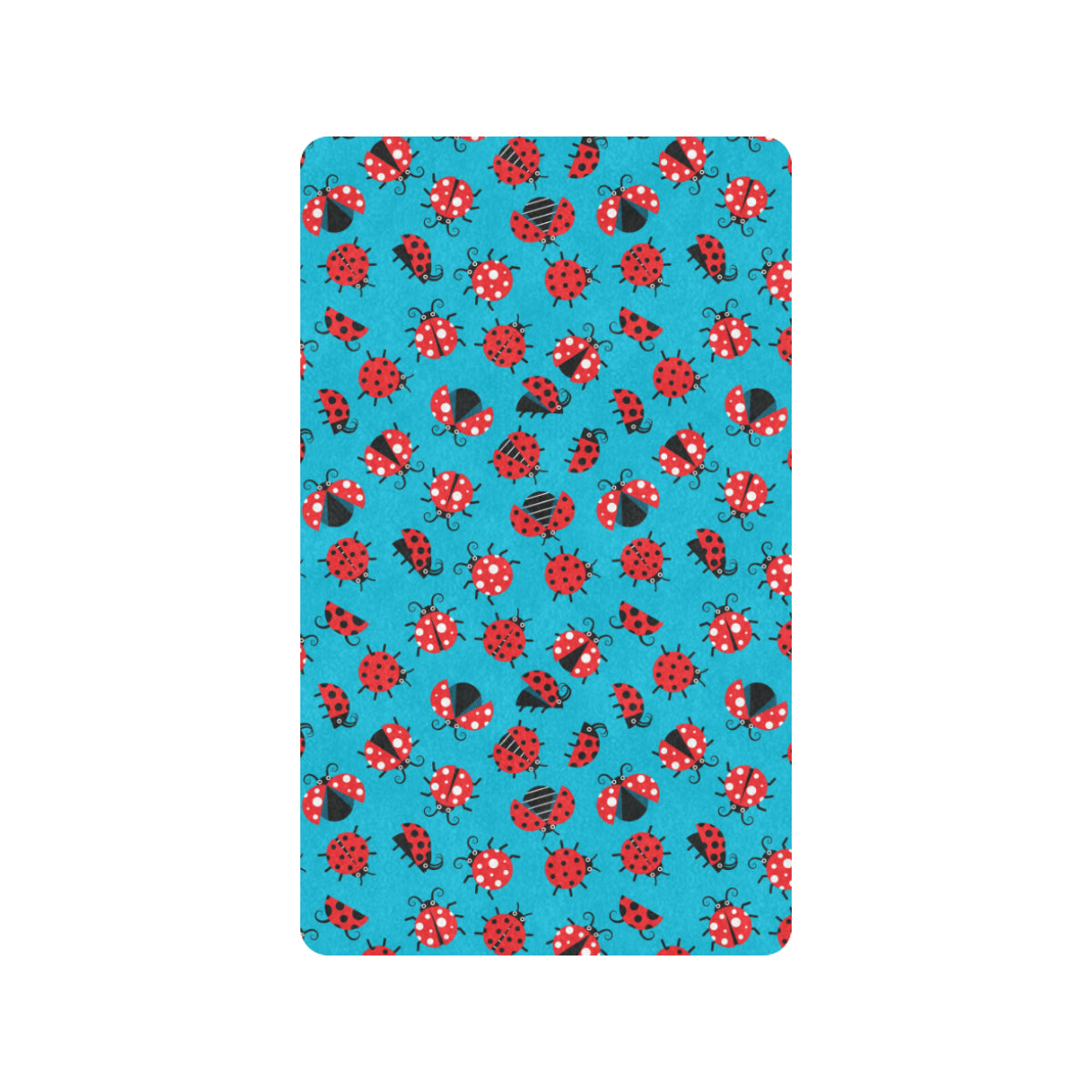 Ladybug Action Print Pattern Rubber Doormat